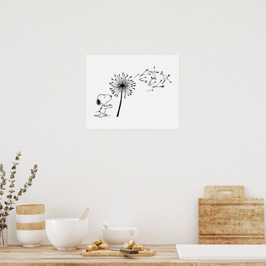 Poster Snoopy Avec Dandelion (Cuisine)