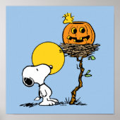 Poster Snoopy & Bois Nid Avec Jack O'Lantern (Devant)