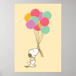 Poster Snoopy et ballons