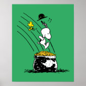 Poster Snoopy Jumping dans le pot d'or (Devant)