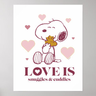Poster Snoopy & Woodstock - L'amour c'est des lunettes et