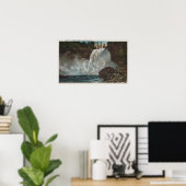 Poster Snoqualmie Falls, WA - Vue des chutes au fond (Bureau à domicile)