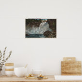 Poster Snoqualmie Falls, WA - Vue des chutes au fond (Cuisine)