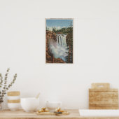 Poster Snoqualmie Falls, WA - Vue des chutes au sommet (Cuisine)