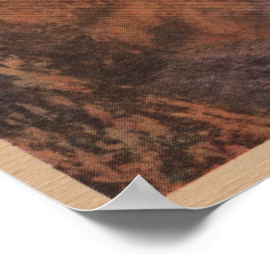 Poster Snoqualmie Falls, WA - Vue des chutes et du lodge (Coin)