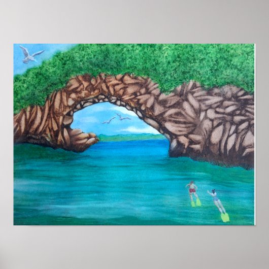 Poster Snorkeling au paradis (Devant)