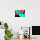 Poster snorkeling rouge rétro (Bureau à domicile)