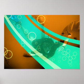 Poster Snorkeling vintage