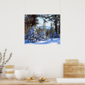 Poster Snow-covered Red Fir trees (Cuisine)