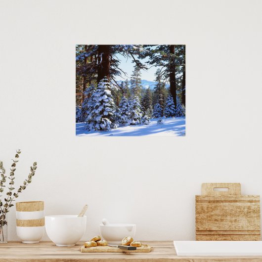 Poster Snow-covered Red Fir trees (Cuisine)