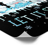 Poster Snow Day Suprter Let It Snow Cute Blue Gnome Xmas (Coin)