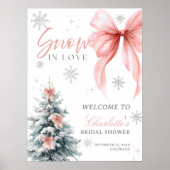 Poster Snow in Love Winter Wonderland Bridal Shower (Devant)