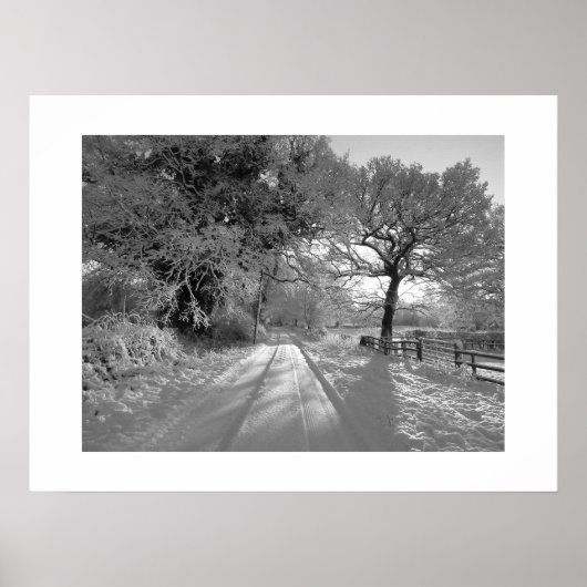 Poster Snow Landscape: Cheshire (Devant)