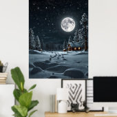 POSTER SNOW MOON (Bureau à domicile)