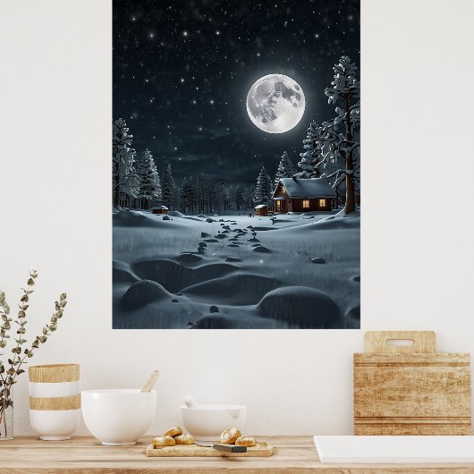 POSTER SNOW MOON (Cuisine)