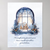 Poster Snow Pastel Nordic Winter Scène Motivational Citat (Devant)