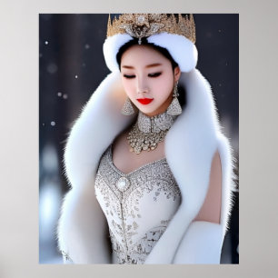 Poster Snow Queen Ai Generated art