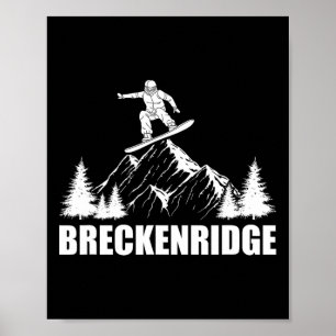Poster Snowboard Breckenridge Colorado Snowboard