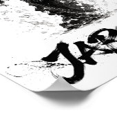 Poster Snowboard Brush Art - Standing Samurai Musashi (Coin)