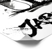 Poster Snowboard Brush Art - Standing Samurai Snowboard (Coin)