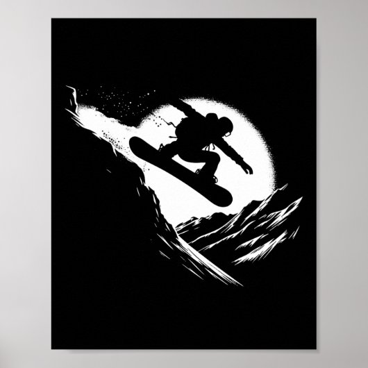 Poster Snowboard Cliff Snowboard Snowboard (Devant)