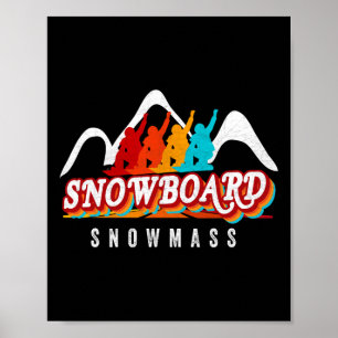 Poster Snowboard Co Fun Ski Colorado Mountain Sn