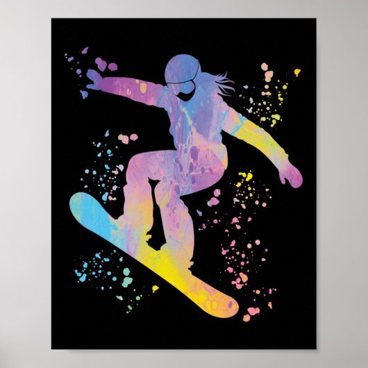 Poster Snowboard Colorful Snowboard Snowboard &# ; (Devant)