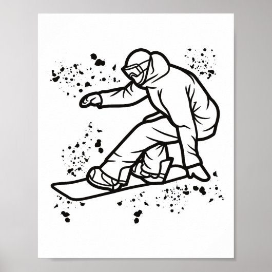 Poster Snowboard Colorful Snowboard Snowboard &# ; (Devant)