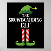 Poster Snowboard Elf Correspondant Famille Groupe Noël P (Devant)