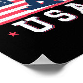 Poster Snowboard États-Unis Drapeau Snowboard Femmes Kid (Coin)