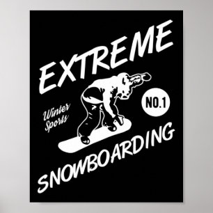 Poster Snowboard Extreme Snowboard Sports d'hiver Sno