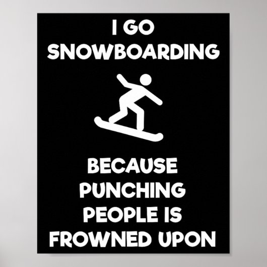 Poster Snowboard Funny - Snowboard Punch (Devant)