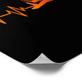 Poster Snowboard Heartbeat 80s 90s Retro Winter Snowboard (Coin)