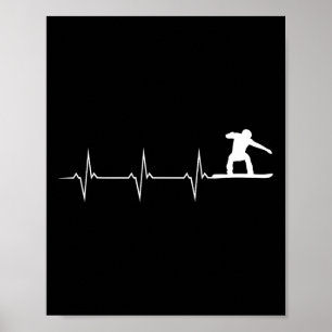Poster Snowboard Heartbeat - Snowboard