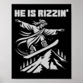 Poster Snowboard Jesus Christ Snowboard Rizzin' Neige C (Devant)