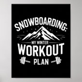 Poster Snowboard Mon plan d'entraînement hivernal Humo sa (Devant)