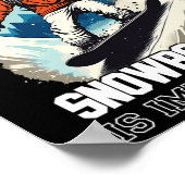 Poster Snowboard Mountains Vacances Neige Snowboard Ski (Coin)