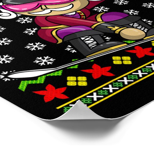 Poster Snowboard Nutcracker Snowboard Laid Noël S (Coin)
