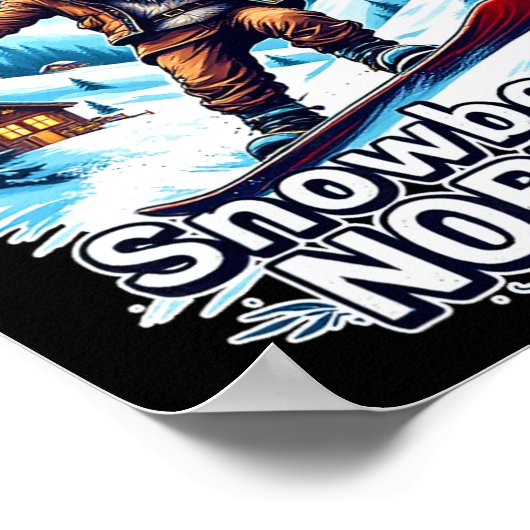 Poster Snowboard Reindeer Adventure En Norvège (Coin)