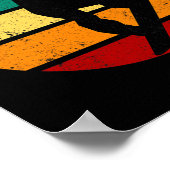 Poster Snowboard Retro Sunset Sports d'hiver Alpine Ski (Coin)