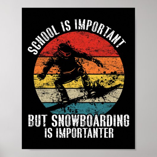 Poster Snowboard School Importante Snowboard Snow (Devant)