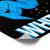 Poster Snowboard Se Balader Dans La Station De Ski White  (Coin)