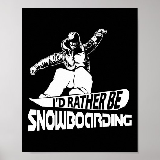 Poster Snowboard Shirt Planche À Neige Planche À Neige (Devant)