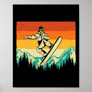 Poster Snowboard Shirts Retro Snowboardeur Vintage - Wi-F