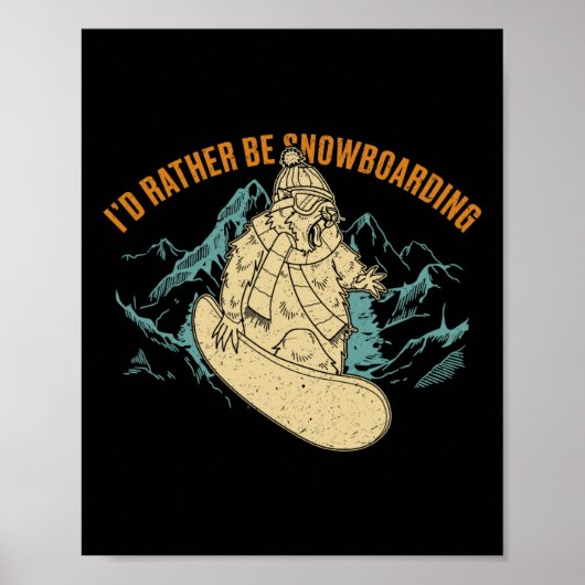 Poster Snowboard Ski Snowboard Activité compétitive (Devant)