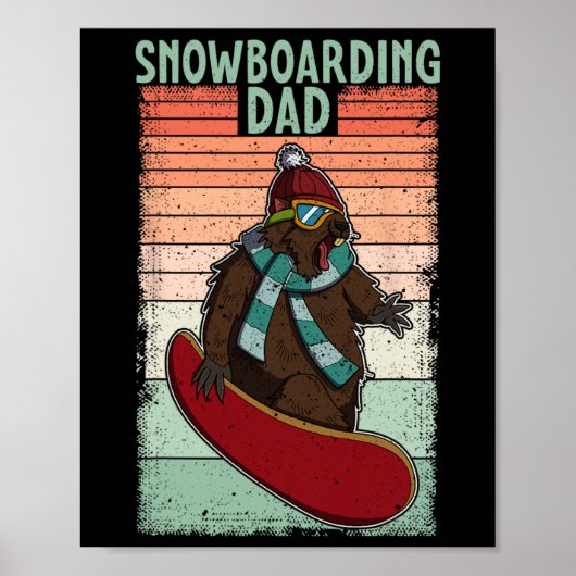 Poster Snowboard Ski Snowboard Activité compétitive (Devant)