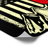 Poster Snowboard Ski Snowboard Drapeau américain Snowbo (Coin)