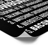 Poster Snowboard Snowboard Bacon 5 choses que j'aime Almo (Coin)