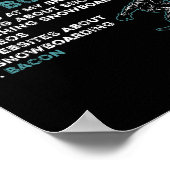 Poster Snowboard Snowboard Bacon 5 choses que j'aime Almo (Coin)