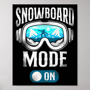 Poster Snowboard Snowboard Chaussures Vintages